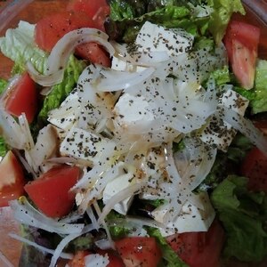 水菜とシラスの和風サラダ
